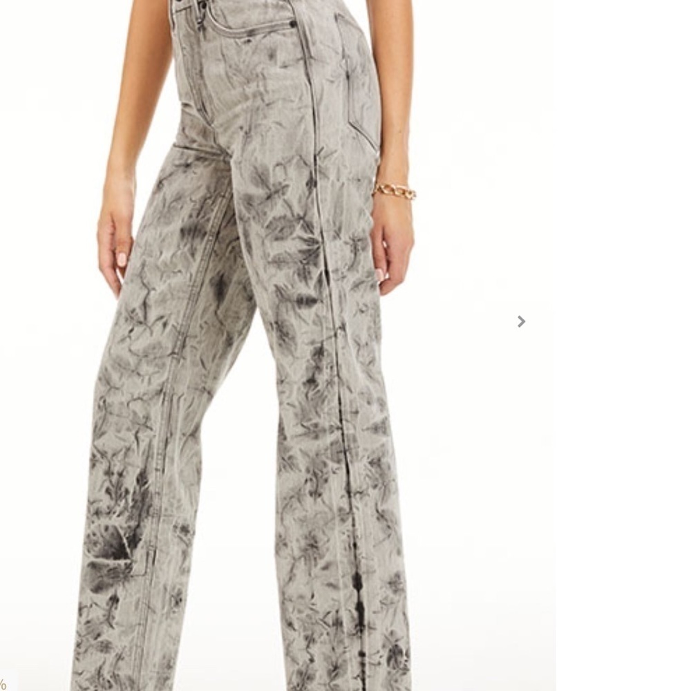 GOOD AMERICAN 
Good 90s marbled grey relaxed jeans size 8/29 NWT - Picture 2 of 11